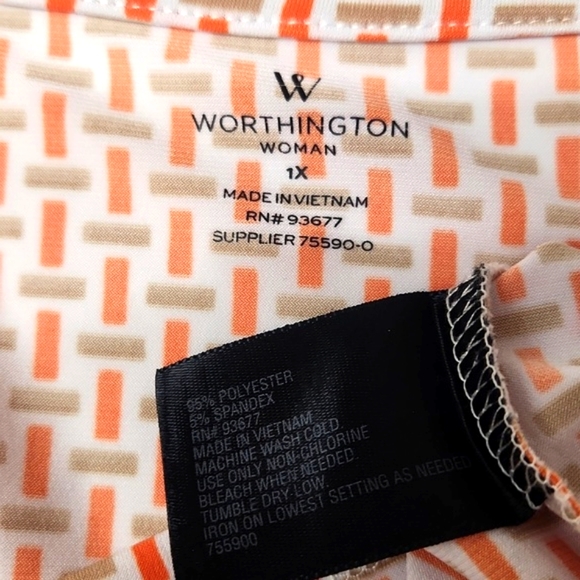 Worthington Short Sleeves Top Blouse - Picture 7 of 9